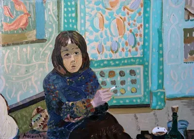 yuri-kosagovsky-galya-s-sigaretoy-1982-karton-maslo