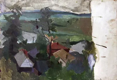 Юрий Косаговский картина Крыши домов дачи белая стена 1970 оргалит масло купить по цене 780 тыс руб в инвестиционной коллекции ARTMAISON