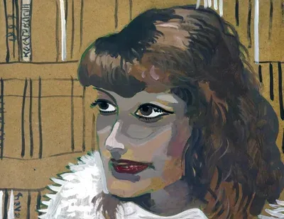 yuri-kosagovsky-oksana-v-beloy-nakidke-elets-1997-karton-tempera-lak