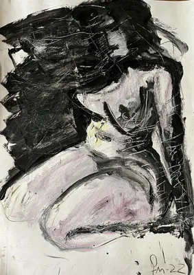 Картина «Ожидание», бумага, масло, 85×60 см, автор Игорь Литвинов.