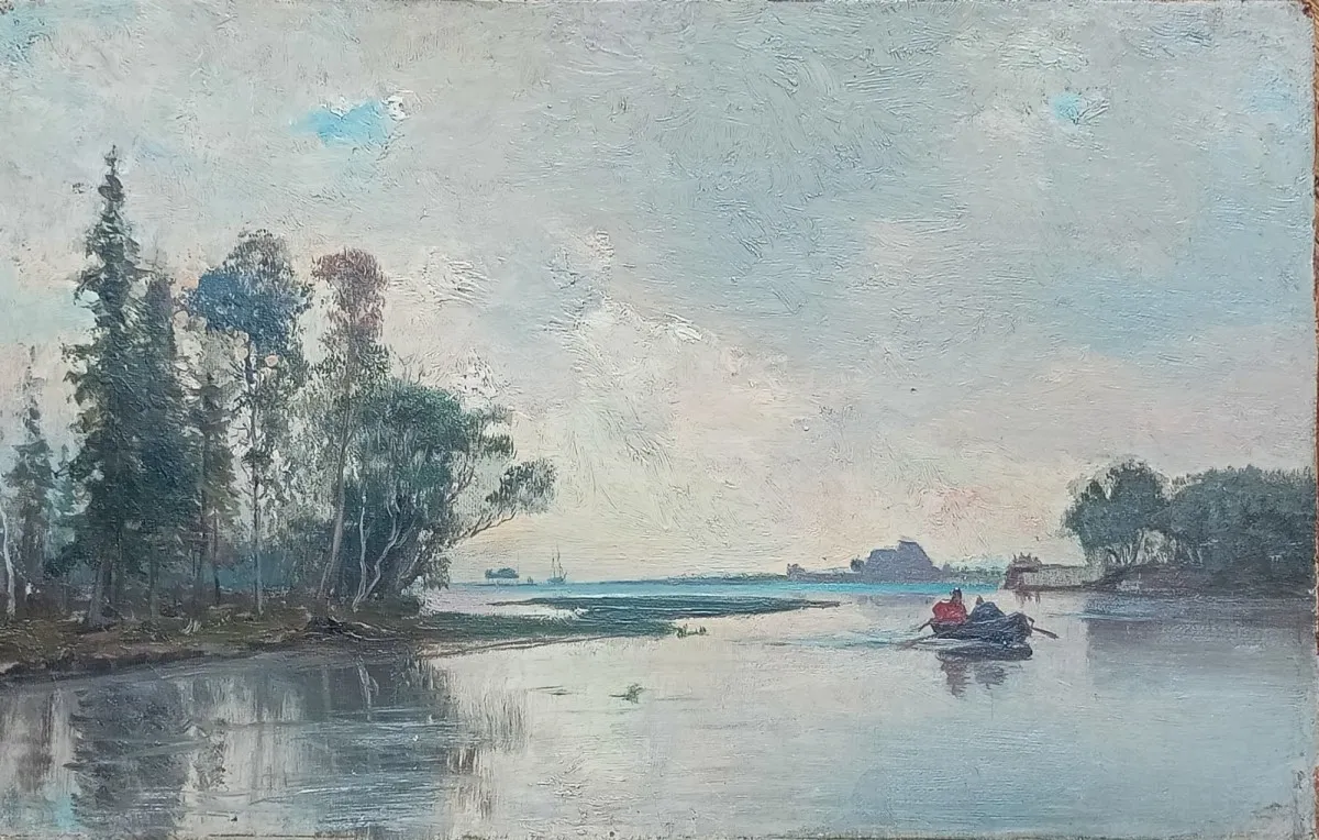 Пейзаж с лодкой