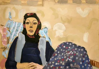 Картина Юрия Косаговского Портрет Лары (оргалит, темпера, 67х96 см) — стиль космический рондизм и андеграунд в галерее ARTMAISON