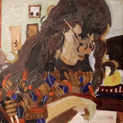 yuri-kosagovsky-portret-rognedy-za-chteniem-1968-1969-karton-maslo