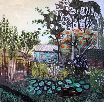 yuri-kosagovsky-sad-v-eltse-1998-karton-tempera-lak