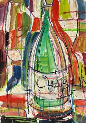 «Шабли» — Алексей Фирсов, холст, 60×42 см. Абстрактная композиция в технике лавизма